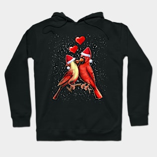 Christmas cardinals in love Hoodie